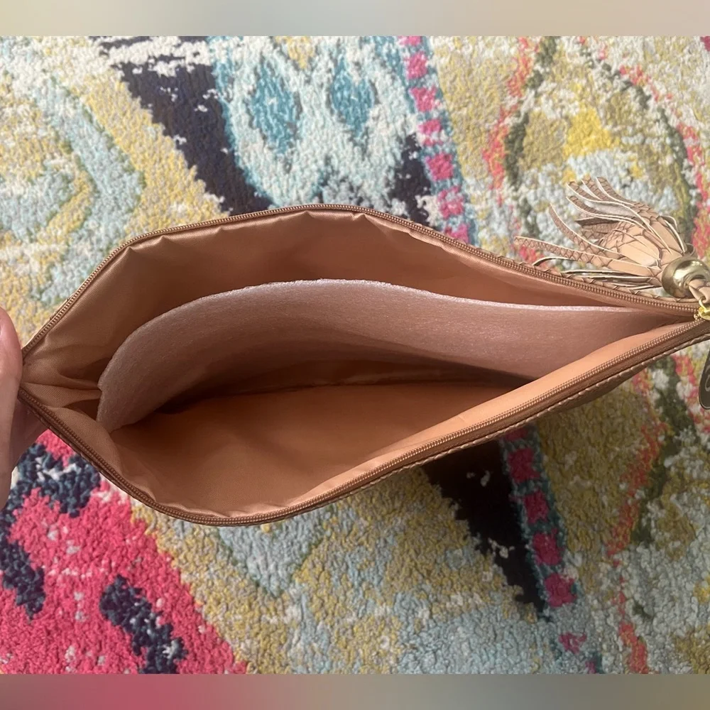 NWT Snakeskin Erin Clutch in Camel by The Royal Standard; NEW w/tags; great gift
